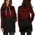 American Samoa Women Hoodie Dress - American Samoa Coat Of Arms Polynesian Red Black - Polynesian Pride