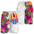 Tahiti Men's Shorts Hibiscus Polynesian White Pattern - Polynesian Pride