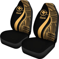 Hawaii Car Seat Covers - Gold Polynesian Tentacle Tribal Pattern - Polynesian Pride