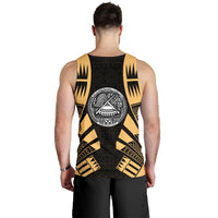 American Samoa Men Tank Top - Polynesian Tattoo Gold - Polynesian Pride