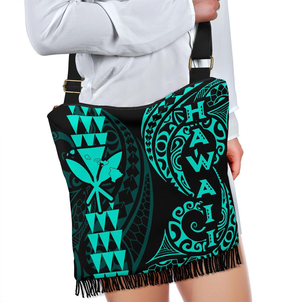 Hawaii Polynesian Crossbody Boho Handbag Turquoise - Polynesian Pride