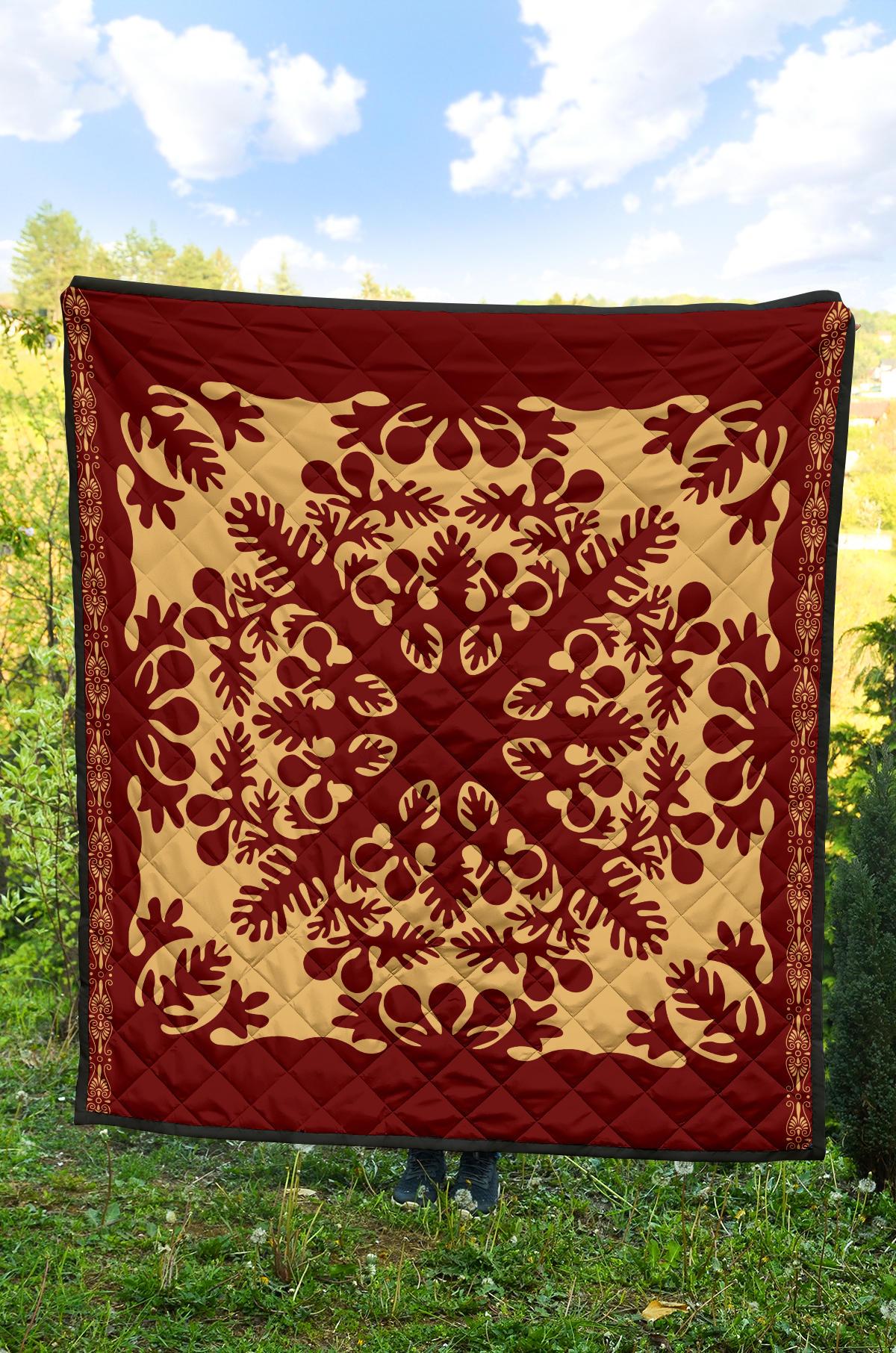 Hawaiian Quilt Vintage Premium Quilt - Polynesian Pride