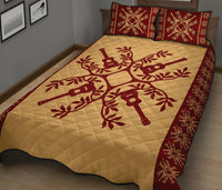 Hawaiian Quilt Pattern Guitar Quilt Bed Set - Polynesian Pride