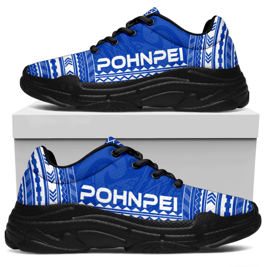 Pohnpei Chunky Sneakers - Polynesian Chief Flag Version - Polynesian Pride