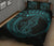 Polynesian Quilt Bed Set - Polynesian Blue Seahorse Tattoo - Polynesian Pride