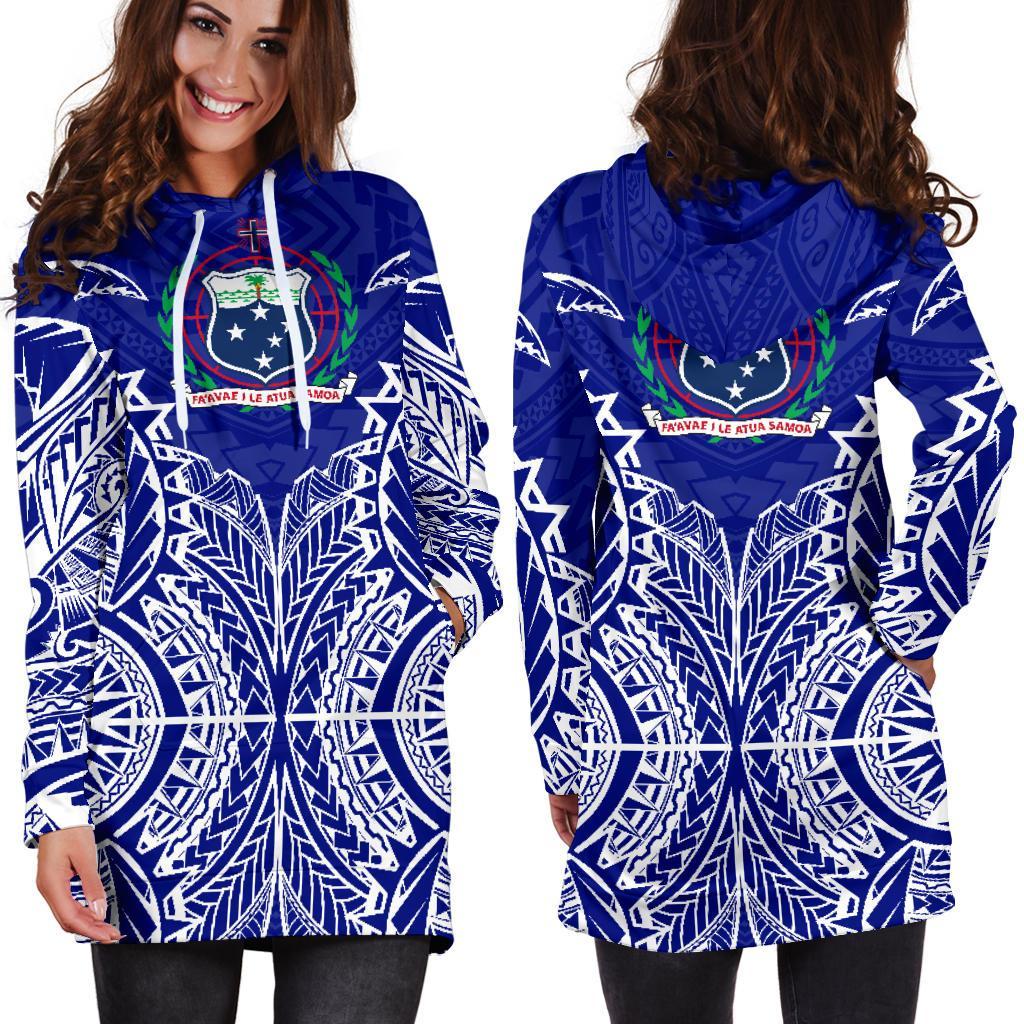 Samoa Hoodie Dress - Samoa Coat Of Arms Premium - Polynesian Pride