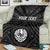 Tahiti Personalised Premium Blanket - Tahiti Seal In Polynesian Tattoo Style (Black) - Polynesian Pride