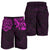 New Zealand All Over Print Men'S Shorts, Maori Polynesian Tattoo Purple - Polynesian Pride