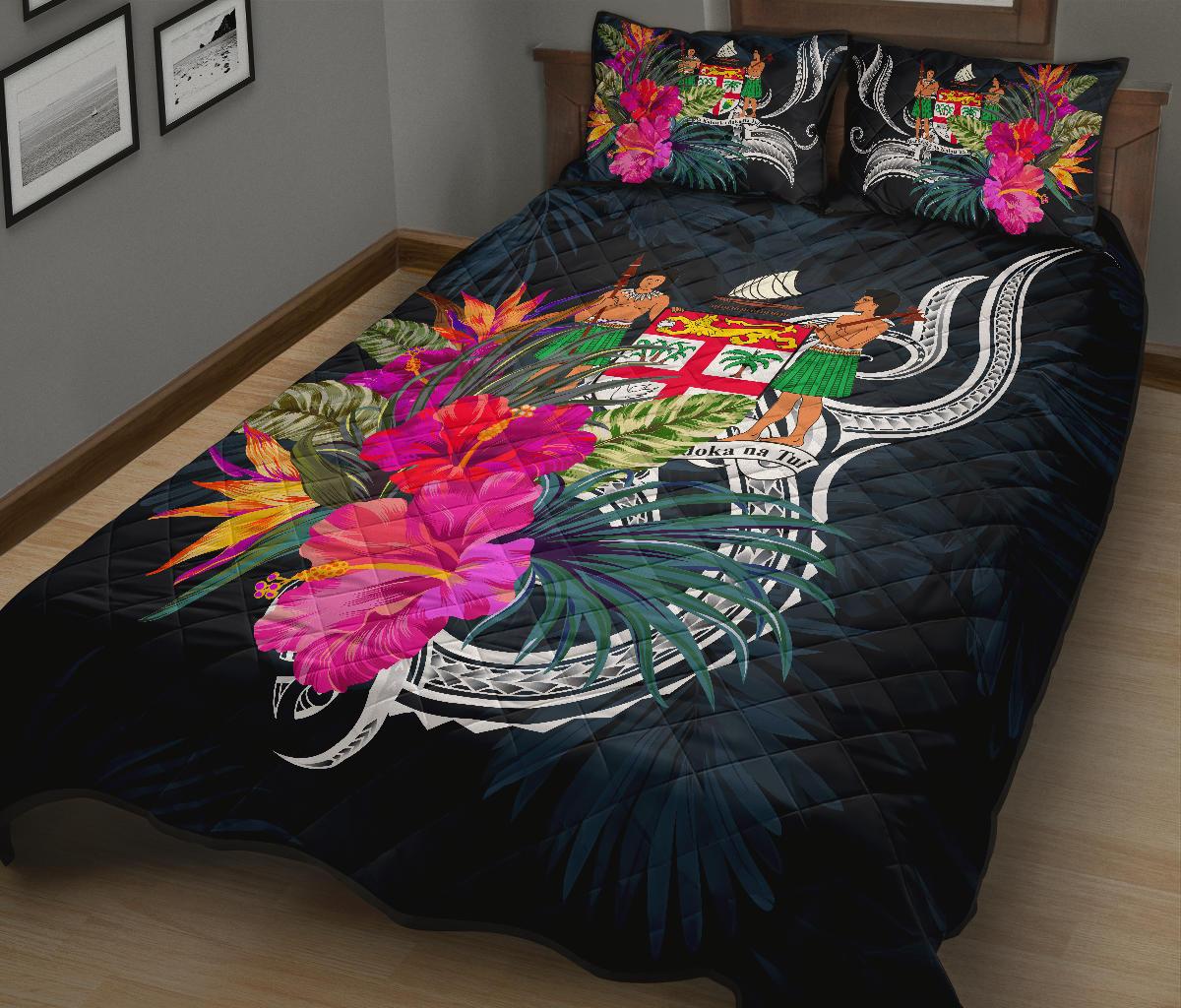 Fiji Polynesian Quilt Bed Set - Tropical Flower - Polynesian Pride