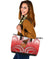 American Samoa Polynesian Leather Tote Bag - Bald Eagle (Red) - Polynesian Pride