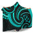 New Zealand Maori Mangopare Hooded Blanket Polynesian - Turquoise - Polynesian Pride