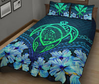 Hawaii Turtle Hibiscus Quilt Bed Set - Choco Style - Polynesian Pride