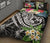 Tonga Polynesian Quilt Bed Set - Summer Plumeria (Black) - Polynesian Pride