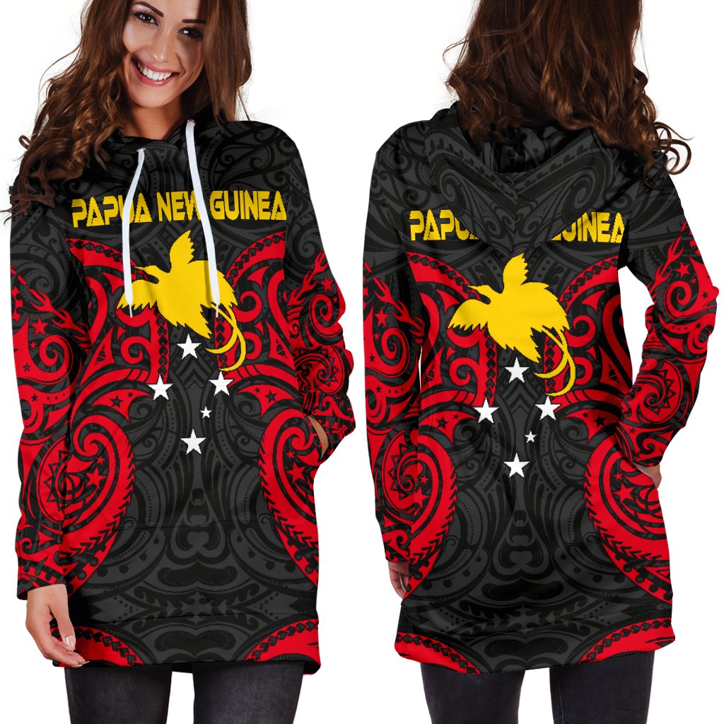 Papua New Guinea Women's Hoodie Dress - Papua New Guinea Spirit - Polynesian Pride