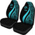 Tonga Car Seat Covers - Turquoise Polynesian Tentacle Tribal Pattern - Polynesian Pride