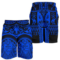 Polynesian Shorts Men - Guam Flag, Seal with Maui Moana Tattoo - Polynesian Pride