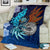 American Samoa Polynesian Premium Blanket - Blue Polynesian Eagle - Polynesian Pride