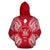 Niue Polynesian ll Over Hoodie Map Red White - Polynesian Pride