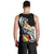 Tonga Men's Tank Top - Tonga Seal Polynesian Patterns Plumeria (Black) - Polynesian Pride