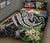 Kosrae Polynesian Quilt Bed Set - Summer Plumeria (Black) - Polynesian Pride