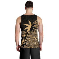Marshall Islands Coconut Tree Men's Tank Top Gold K4 - Polynesian Pride
