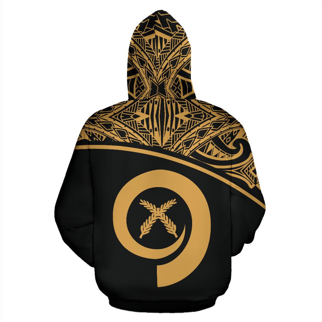 Vanuatu Polynesian Hoodie Gold Curve - Polynesian Pride