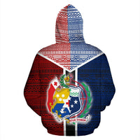 TokoUso Zipper Hoodie Tonga Samoa Coat of Arms - Polynesian Pride