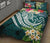 Kosrae Polynesian Quilt Bed Set - Summer Plumeria (Turquoise) - Polynesian Pride