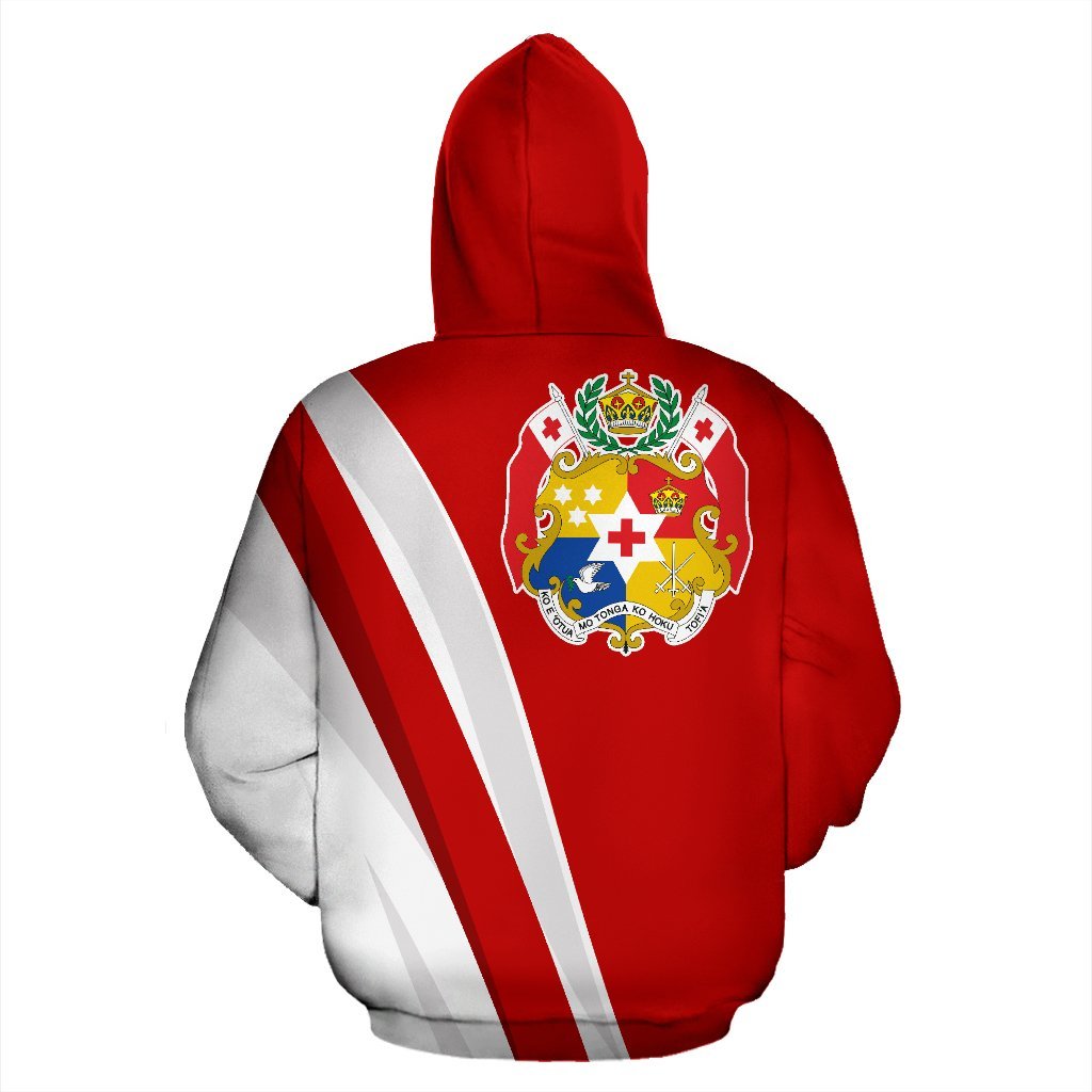 Tonga Hoodie Tonga Coat of Arms Red - Polynesian Pride