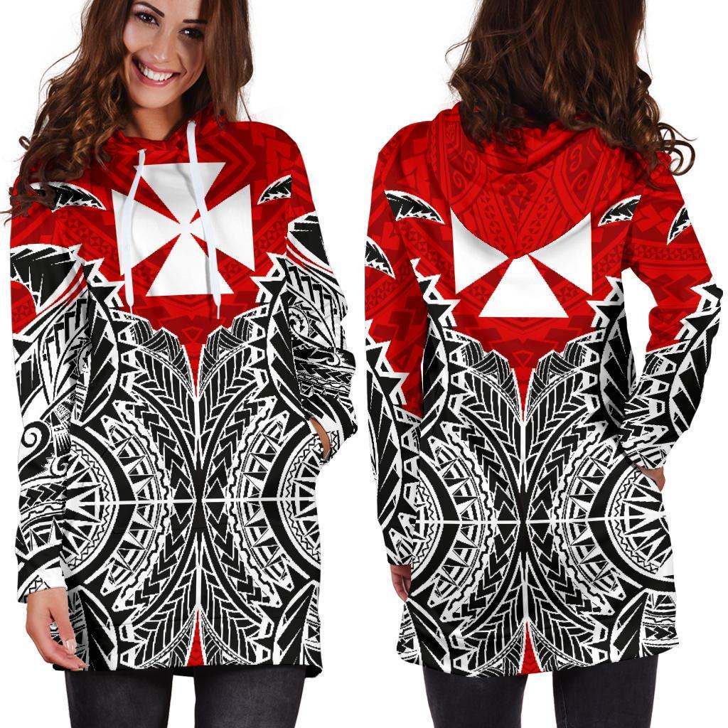 Wallis And Futuna Hoodie Dress - Wallis And Futuna Coat Of Arms Premium - Polynesian Pride