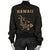 Hawaii Kakau Polynesian Hammerhead Shark Women's Bomber Jacket - Gold - Polynesian Pride