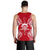 Tuvalu Polynesian Men Tank Top Map Red White - Polynesian Pride