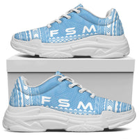 Federated States Of Micronesia Chunky Sneakers - Polynesian Chief Flag Version - Polynesian Pride