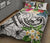 Tonga Polynesian Quilt Bed Set - Summer Plumeria (White) - Polynesian Pride