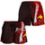 Papua New Guinea Polynesian Custom Personalised Women's Shorts - Coat Of Arm With Hibiscus - Polynesian Pride
