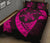 Hawaiian Map Hibiscus Turtle Fish Hook Polynesian Quilt Bedding Set Pink - Polynesian Pride