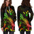 Kosrae Polynesian Hoodie Dress - Turtle With Blooming Hibiscus Reggae - Polynesian Pride