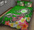 Hawaii Polynesian Quilt Bed Set - Hawaii Seal With Turtle Plumeria (Green) - Polynesian Pride