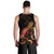 Niue Men Tank Top - Turtle With Blooming Hibiscus Gold - Polynesian Pride