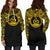 Vanuatu Women Hoodie Dress - Vanuatu Coat Of Arms Polynesian Gold Black - Polynesian Pride