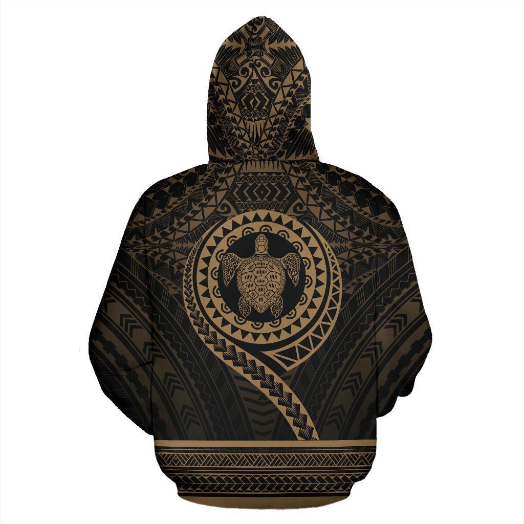 Polynesian Zip up Hoodie Polynesian Turtle Tattoo Style - Polynesian Pride