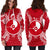 Yap Polynesian Hoodie Dress Map Red White - Polynesian Pride