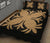 Hawaiian Quilt Bed Set Royal Pattern - Black And Gold - A2 Style - Polynesian Pride