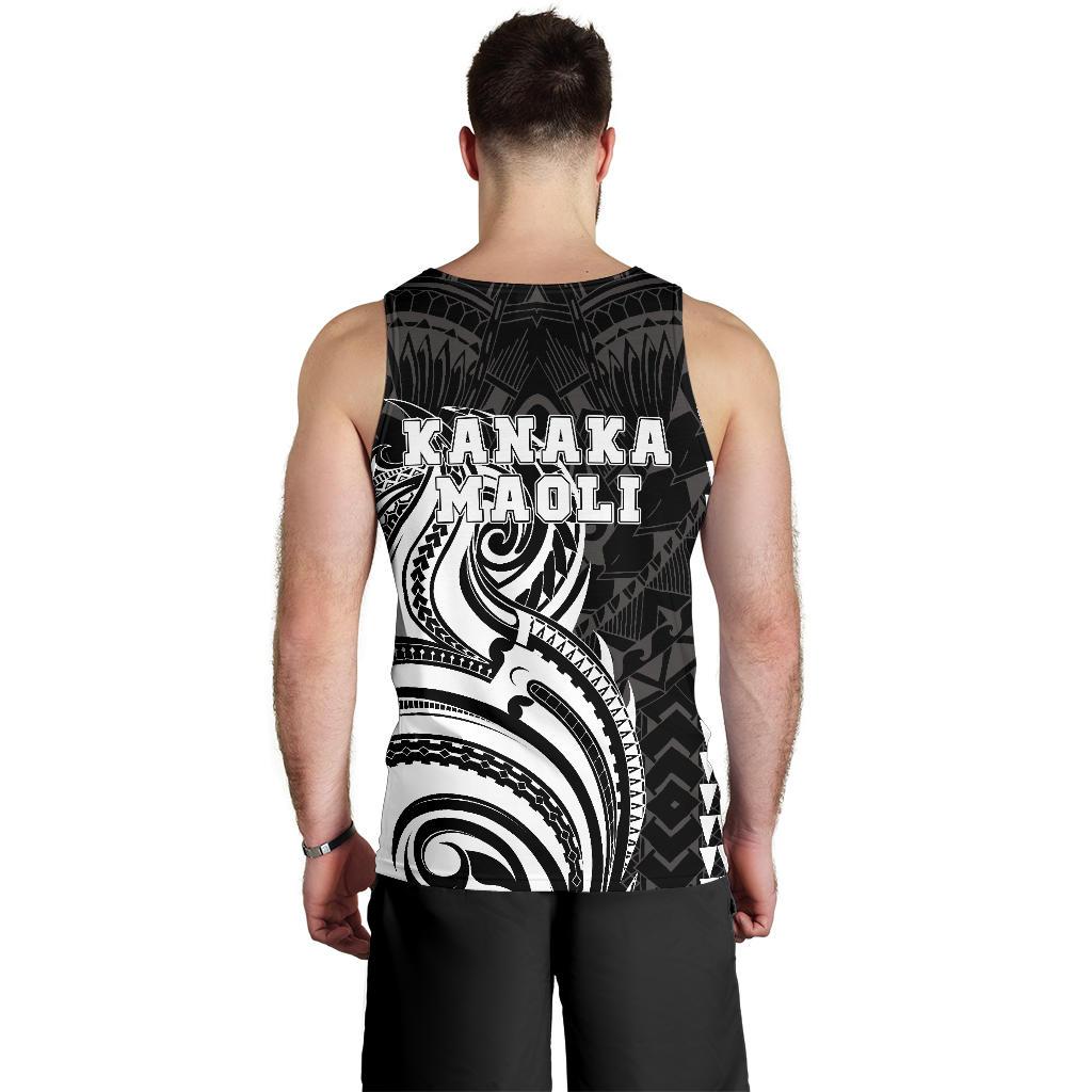 Kanaka Maoli Map Polynesian Tank Top White - Polynesian Pride