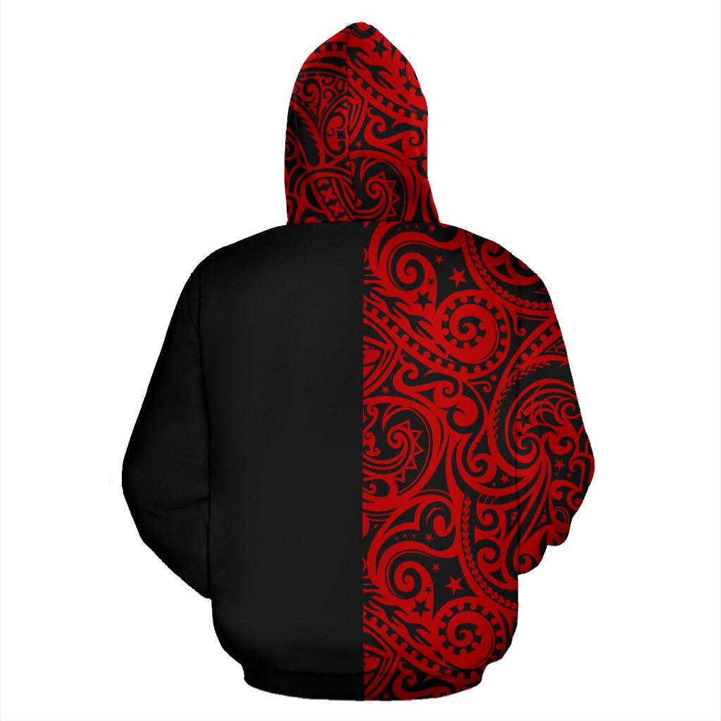 Polynesian Hoodie Half Style - Polynesian Pride