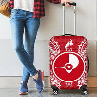 Yap Polynesian Luggage Covers Map Red White - Polynesian Pride