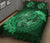 Hawaii Yin Yang Turtle Shark Hibiscus Plumeria Quilt Bed Set - Green - Polynesian Pride