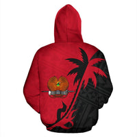 Papua New Guinea Hoodie Papua New Guinea Flag Coat of Arms Coconut Tree - Polynesian Pride