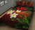 Kanaka Maoli (Hawaiian) Quilt Bed Set, Polynesian Plumeria Banana Leaves Red - Polynesian Pride