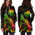 Federated States of Micronesia Polynesian Hoodie Dress - Turtle With Blooming Hibiscus Reggae - Polynesian Pride